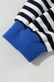 Striped Contrast Trim Oversized Sweatshirt- 4 Colors