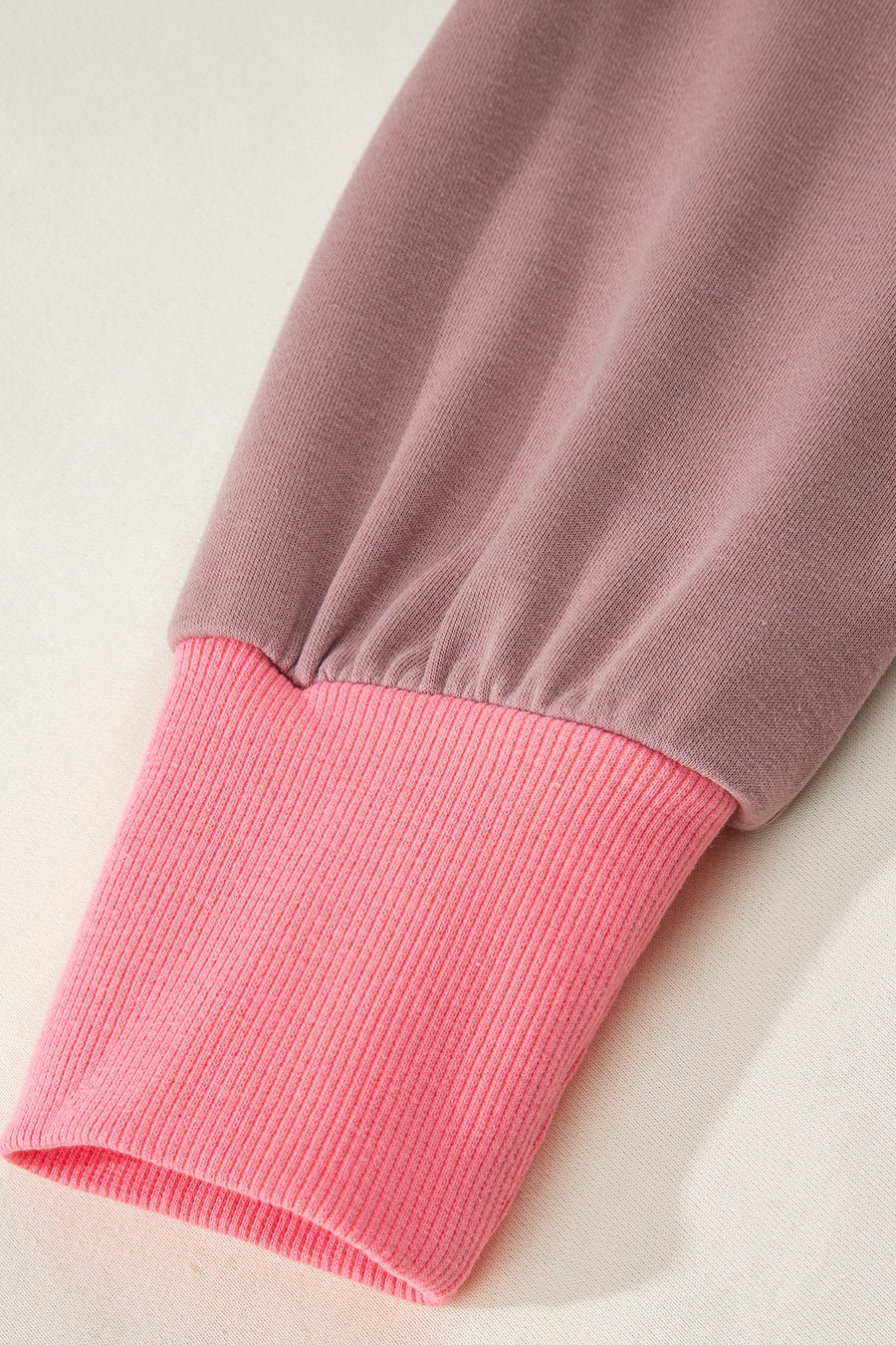 Color Block Striped Patchwork Exposed Seams Side Slits Sweatshirt