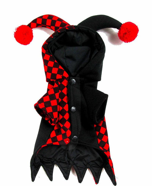 Jester Clown Pet Costume- 5 Sizes