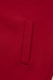 Contrast Cuff Drop Shoulder Zip-Up Tunic Hoodie- 3 Colors