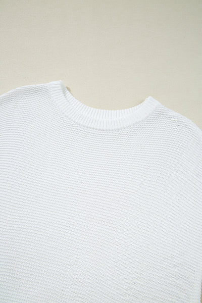 Solid Color Slit Hem Knit Top- 3 Colors