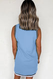 Contrast Trim V-Neck Sleeveless Mini Dress- 2 Colors
