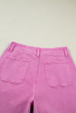 2-Button High Waist Wide Leg Jeans- 4 Colors