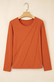 Asymmetric Seam Long Sleeve Shirt- 3 Colors