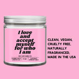 I Love and Accept Myself Candle