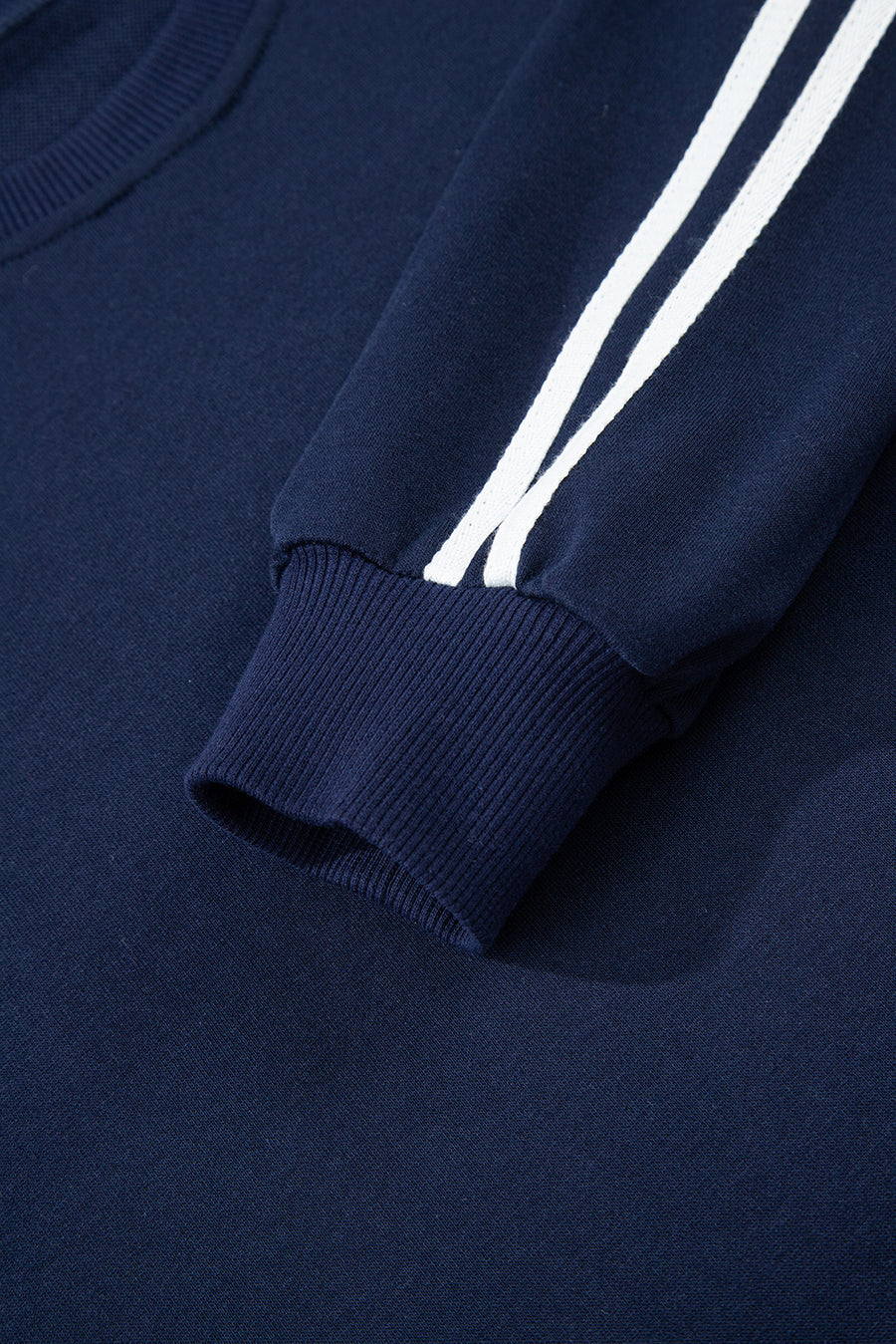 Varsity Striped Cropped Sweatshirt and Wide Leg Pants Matching Set- 5 Colors