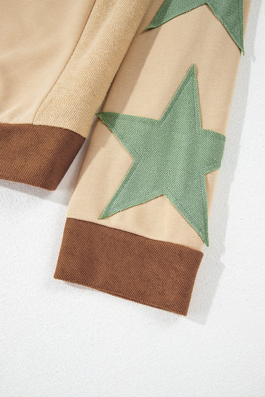Star Patchwork Exposed Seam Oversized Sweatshirt- 3 Colors
