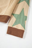 Star Patchwork Exposed Seam Oversized Sweatshirt- 3 Colors
