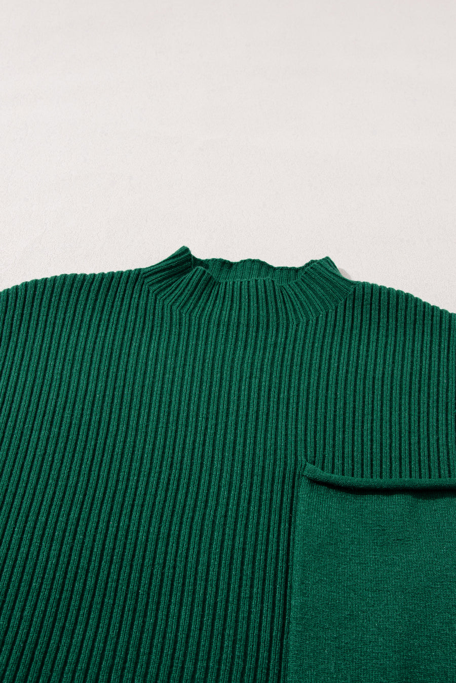 Green Pocket Ribbed Knit Short Sleeve Sweater- 9 Colors