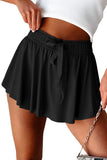 Ribbon Drawstring High-Waist Lined Tennis Skort- 6 Colors