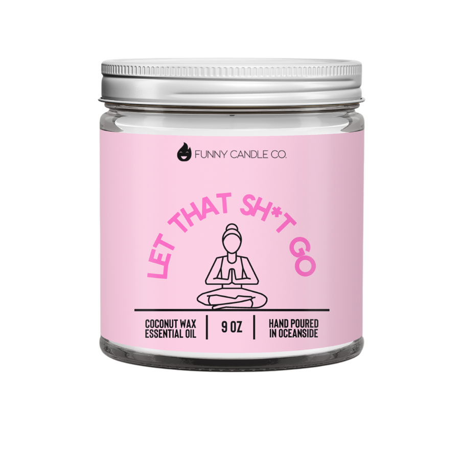Let That Sh*t Go Candle (PG Version)- Pink