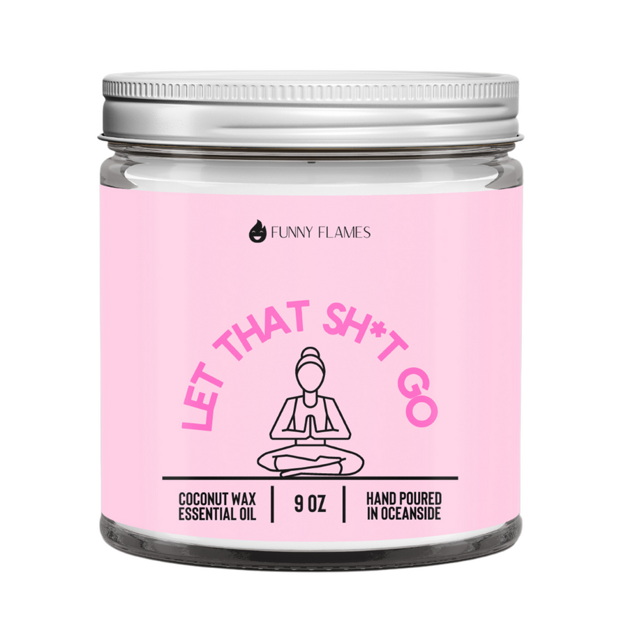 Let That Sh*t Go Candle (PG Version)- Pink