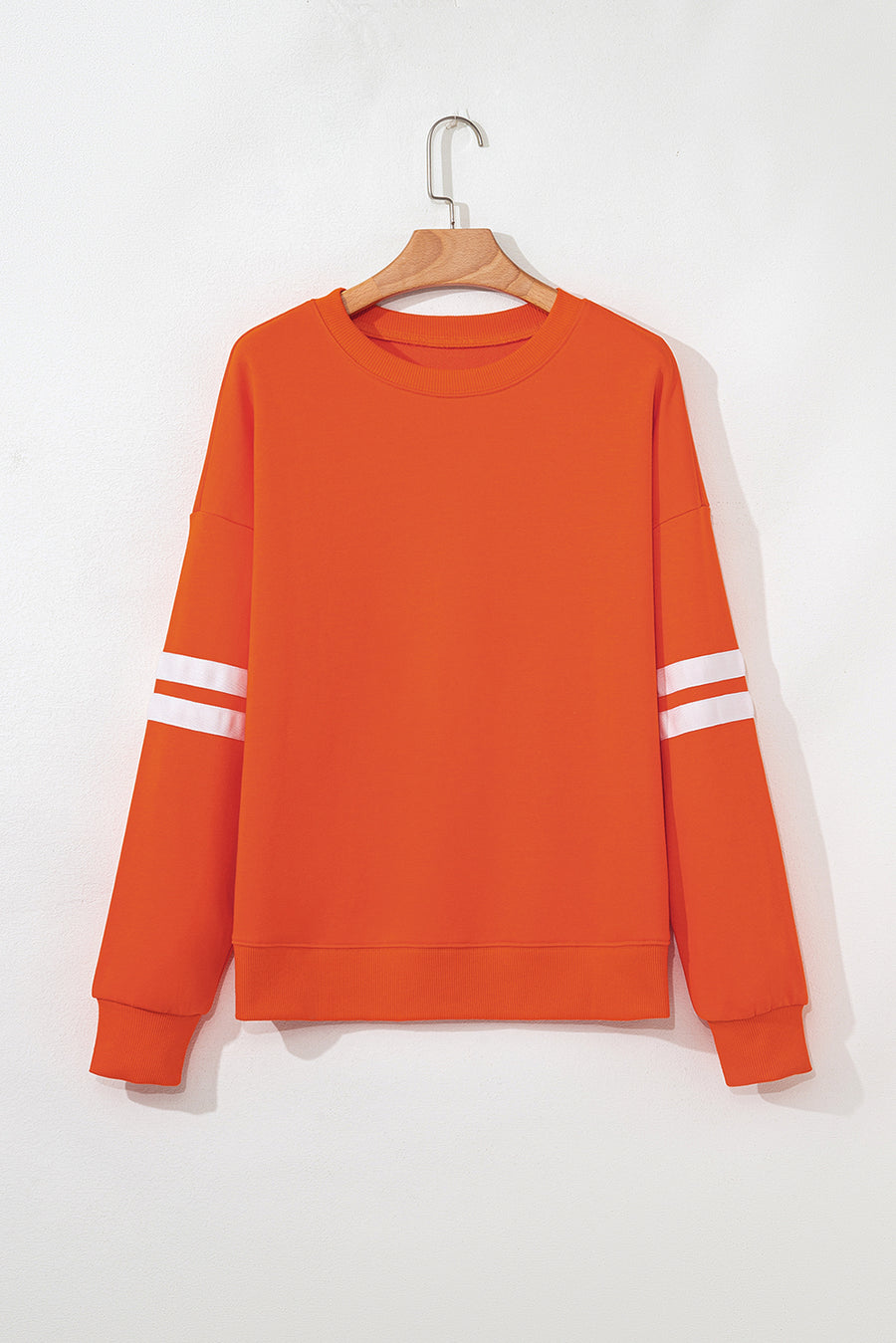 Varsity Striped Sleeve Loose Fit Sweatshirt- 8 Colors