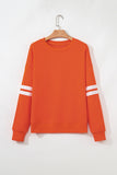 Varsity Striped Sleeve Loose Fit Sweatshirt- 8 Colors