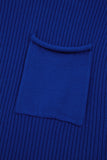 Green Pocket Ribbed Knit Short Sleeve Sweater- 9 Colors