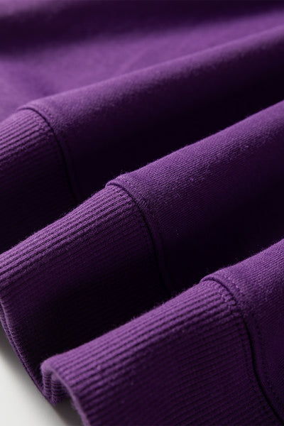 Navy Blue Preppy Striped Sleeve Loose Sweatshirt