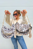 Graphic Print Gold Chain Crossbody Bag- 6 Styles