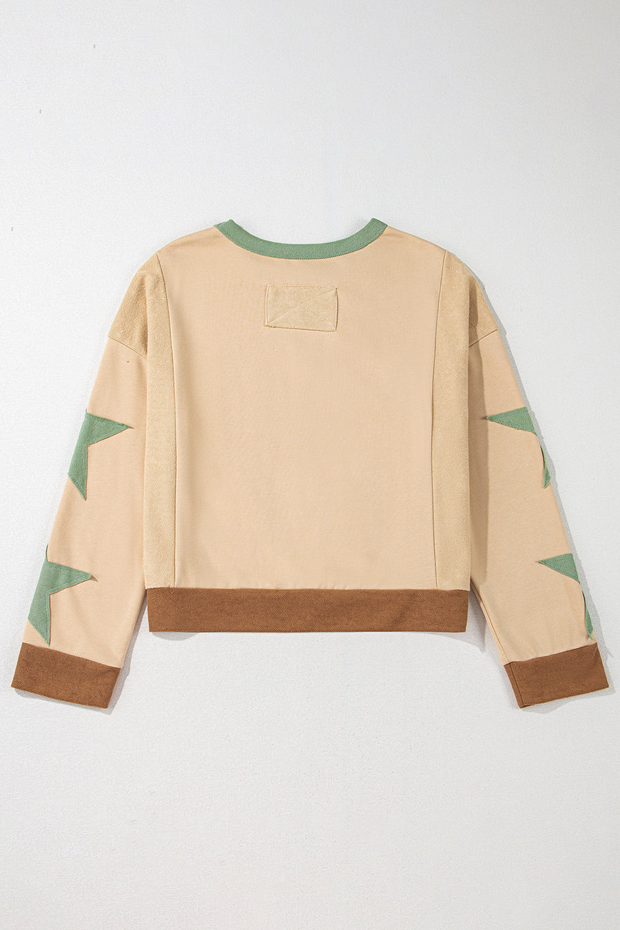 Star Patchwork Exposed Seam Oversized Sweatshirt- 3 Colors