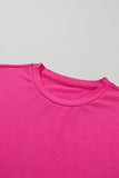 Basic Crew Neck Rolled Sleeve T-Shirt- 12 Colors