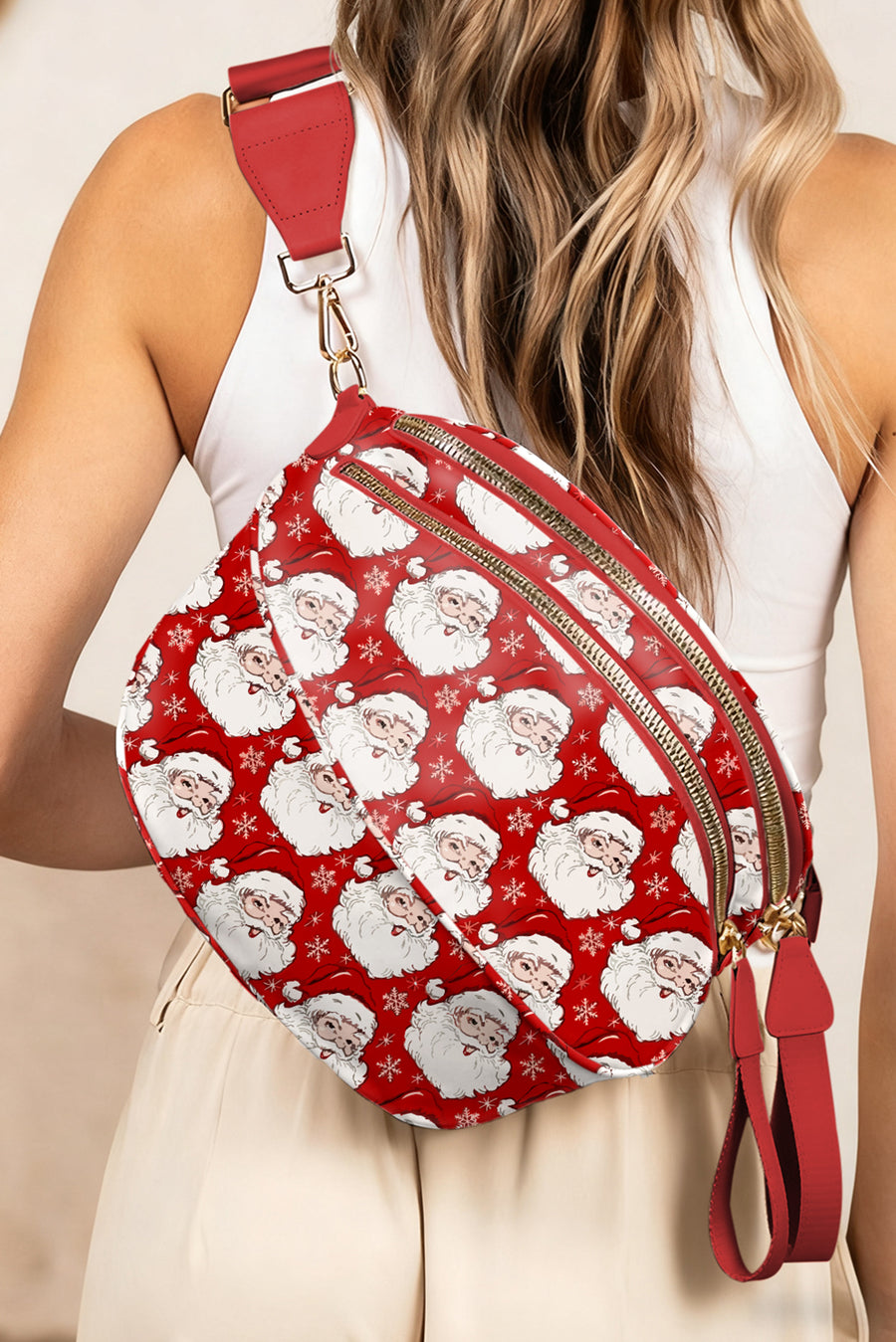 Graphic Print Multi Pocket Crossbody Bag- 4 Styles