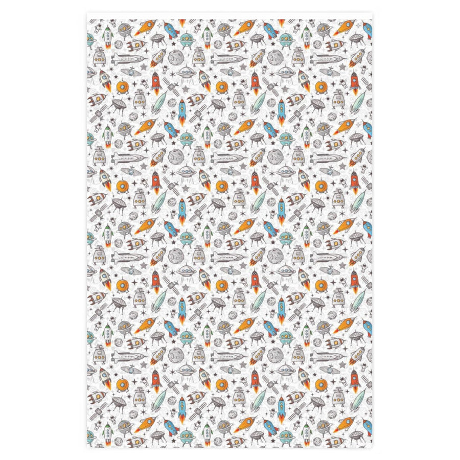 Space Rocket Ship Wrapping Paper