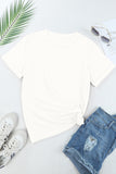 Basic Crew Neck Rolled Sleeve T-Shirt- 12 Colors