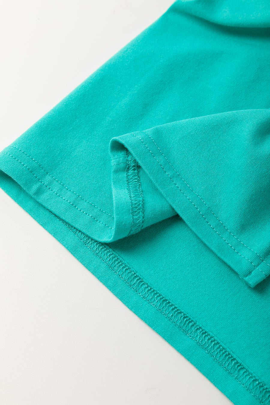 Aruba Blue & Lime Green Frayed Star Patch Oversized T-Shirt