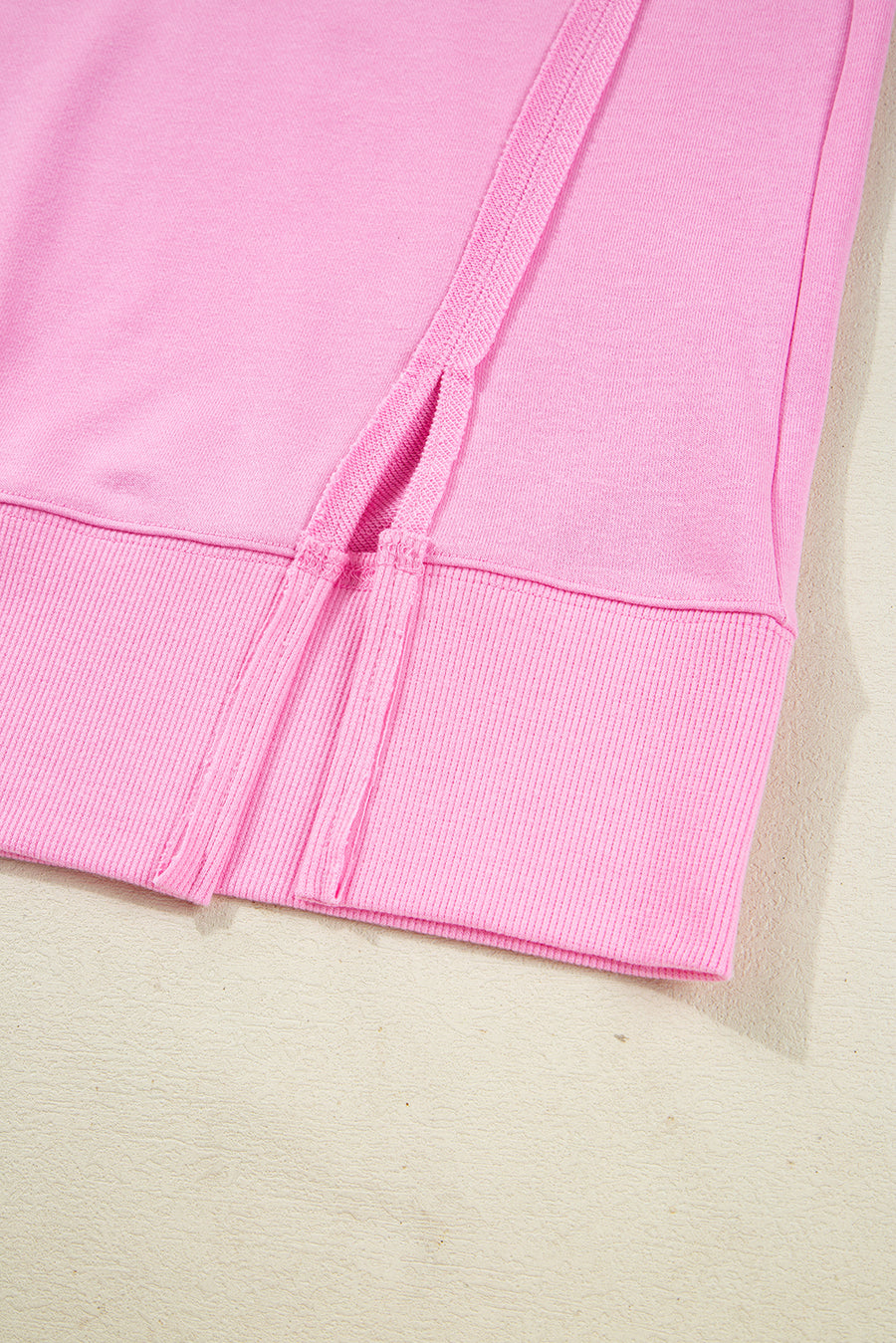 Bow & Sequin XOXO Exposed Seam Slit Hem Baggy Sweatshirt- 3 Colors