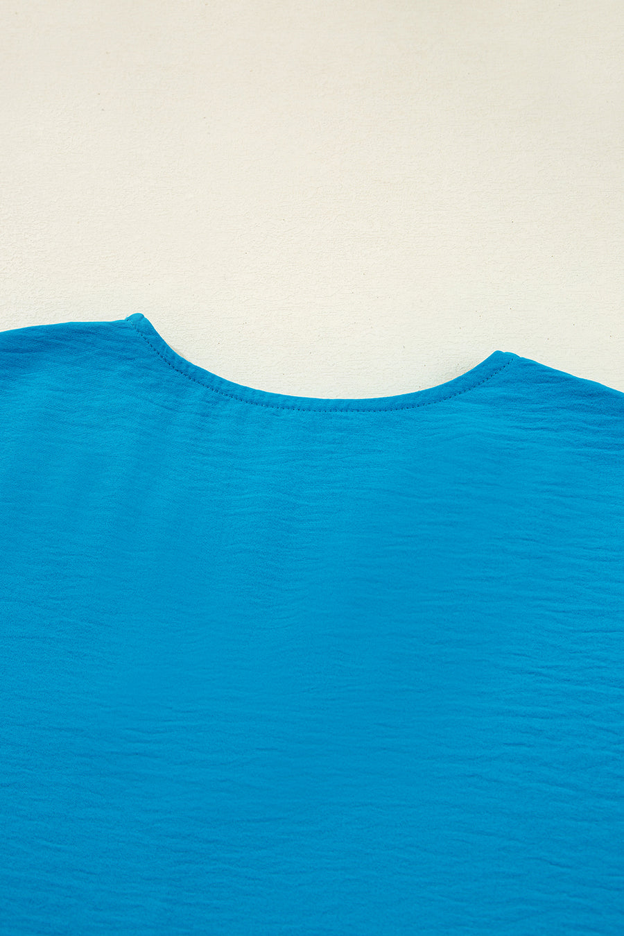 Frill V-Neck Lantern Sleeve Crinkled Blouse- 3 Colors