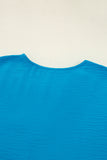 Frill V-Neck Lantern Sleeve Crinkled Blouse- 3 Colors