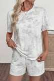 *Pre-Order* White Woodland Camouflage T-Shirt and Shorts Set