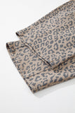 Leopard Print Drawstring Barrel Leg Jeans with Pockets- 2 Colors