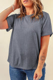 Basic Crew Neck Rolled Sleeve T-Shirt- 12 Colors
