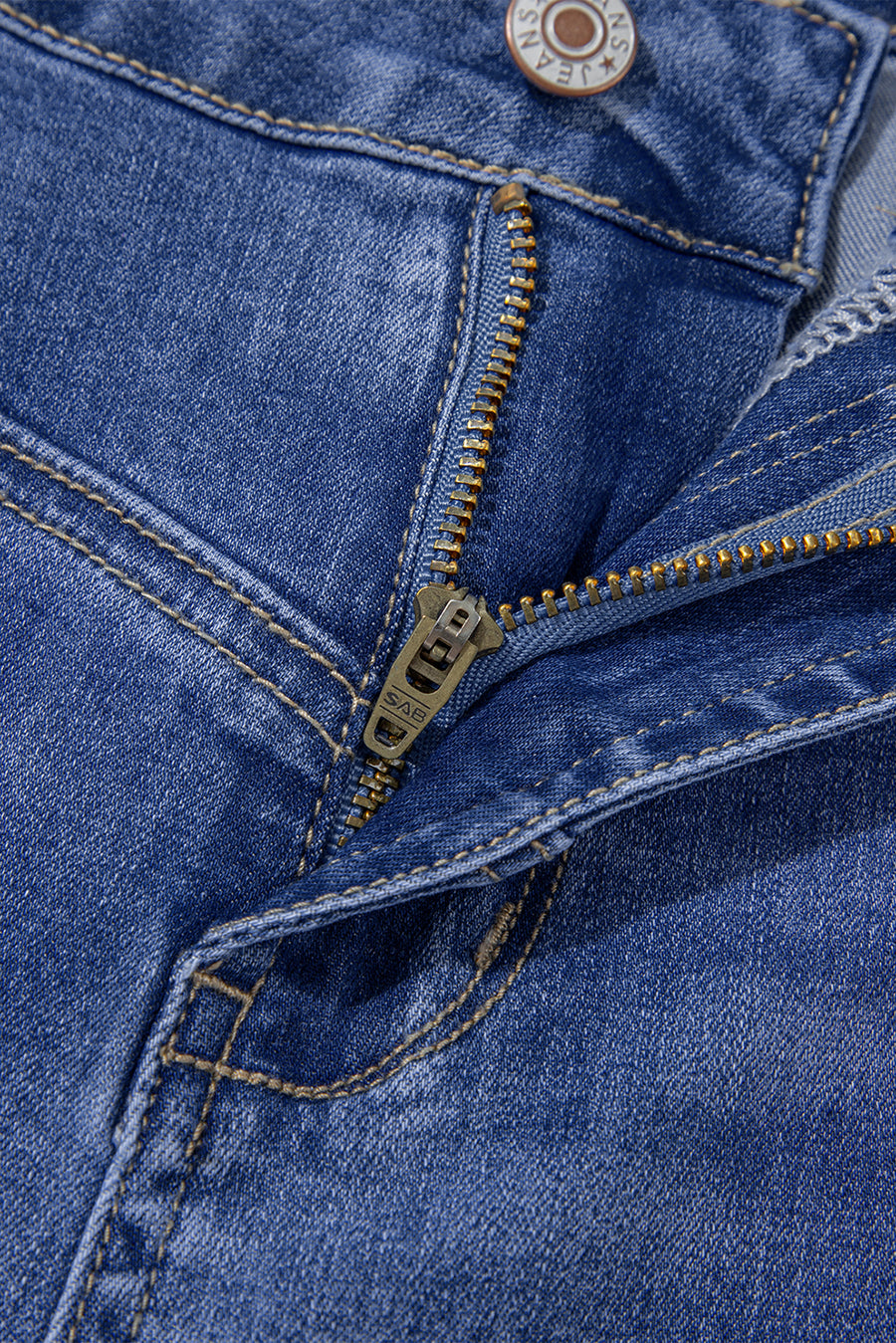 Center Seam Detail High Rise Jeans