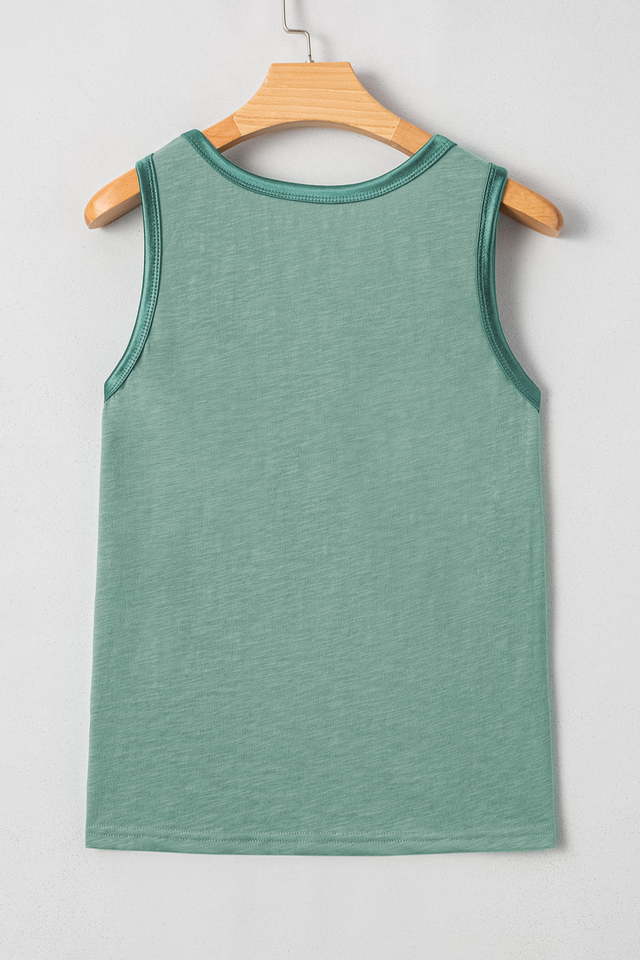 Contrast Trim Crew Neck Tank Top- 2 Colors
