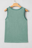 Contrast Trim Crew Neck Tank Top- 2 Colors