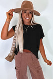 Solid Color Slit Hem Knit Top- 3 Colors
