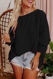 Shirred Cuffs Short Sleeve Blouse- 2 Colors