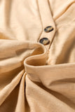 Button-Up V-Neck Long Sleeve Top- 3 Colors