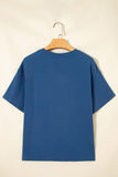Printed Denim Chest Pocket Graphic T-Shirt- 2 Colors