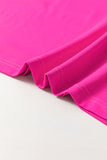 Neon Pink Contrast Neckline T-Shirt Mini Dress