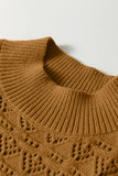 Jurassic Gold Crochet Balloon Sleeve Sweater