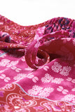 Tiered Paisley Print Maxi Skirt with Pockets