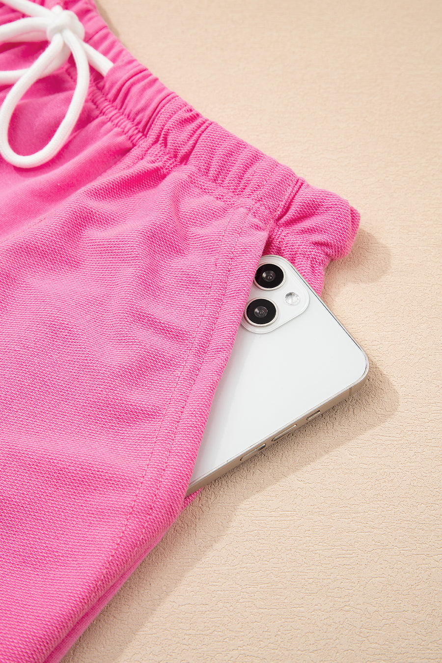 V-Neck Drop Shoulder T-Shirt and Patchwork Shorts Set- 3 Colors