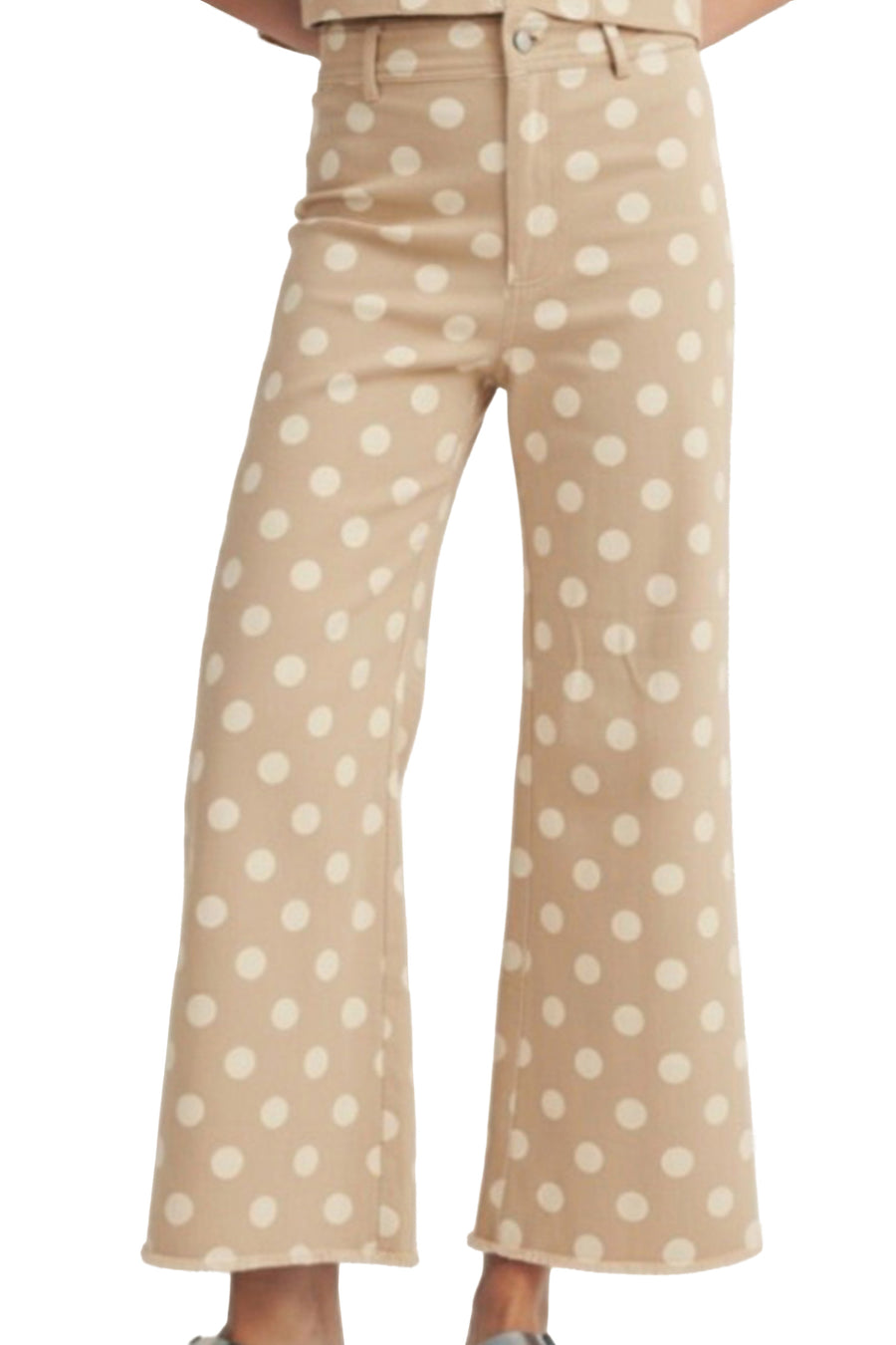 Print Frayed Edge Wide Leg High-Waist Jeans- 7 Styles