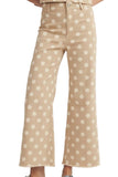 Print Frayed Edge Wide Leg High-Waist Jeans- 7 Styles