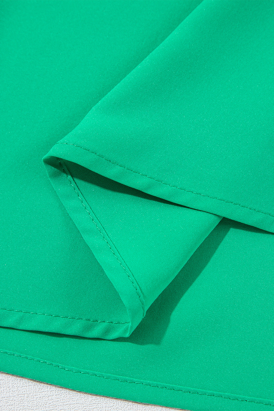 Bright Green Ruched Front Puff Sleeve Plus Size Maxi Dress