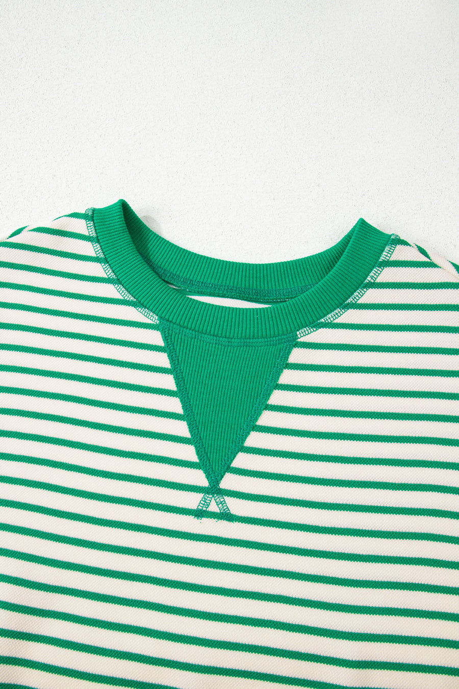 Striped Ruffle Sleeve Crew Neck T-Shirt- 3 Colors