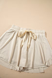 Ribbon Drawstring High-Waist Lined Tennis Skort- 6 Colors