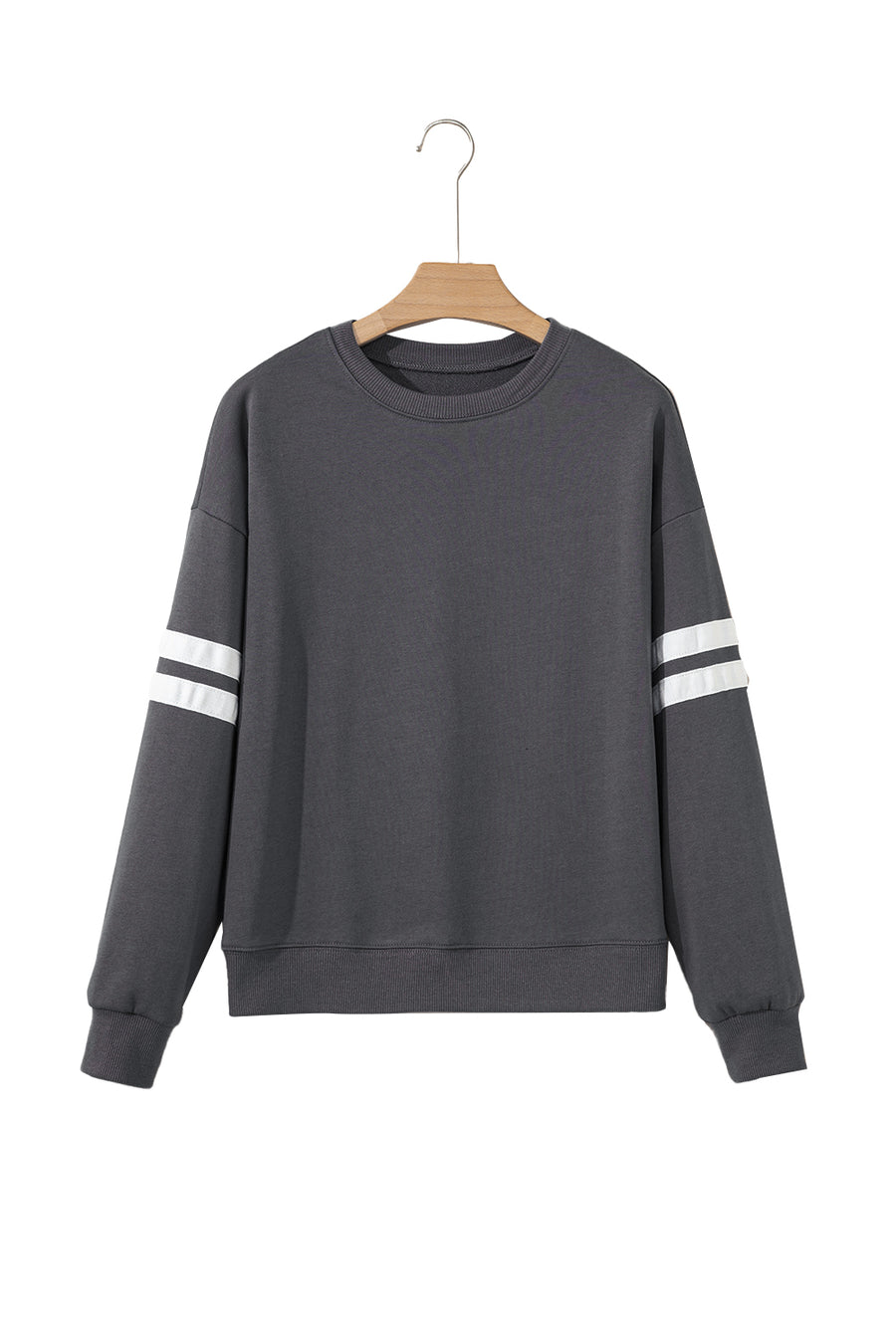 Varsity Striped Sleeve Loose Fit Sweatshirt- 8 Colors